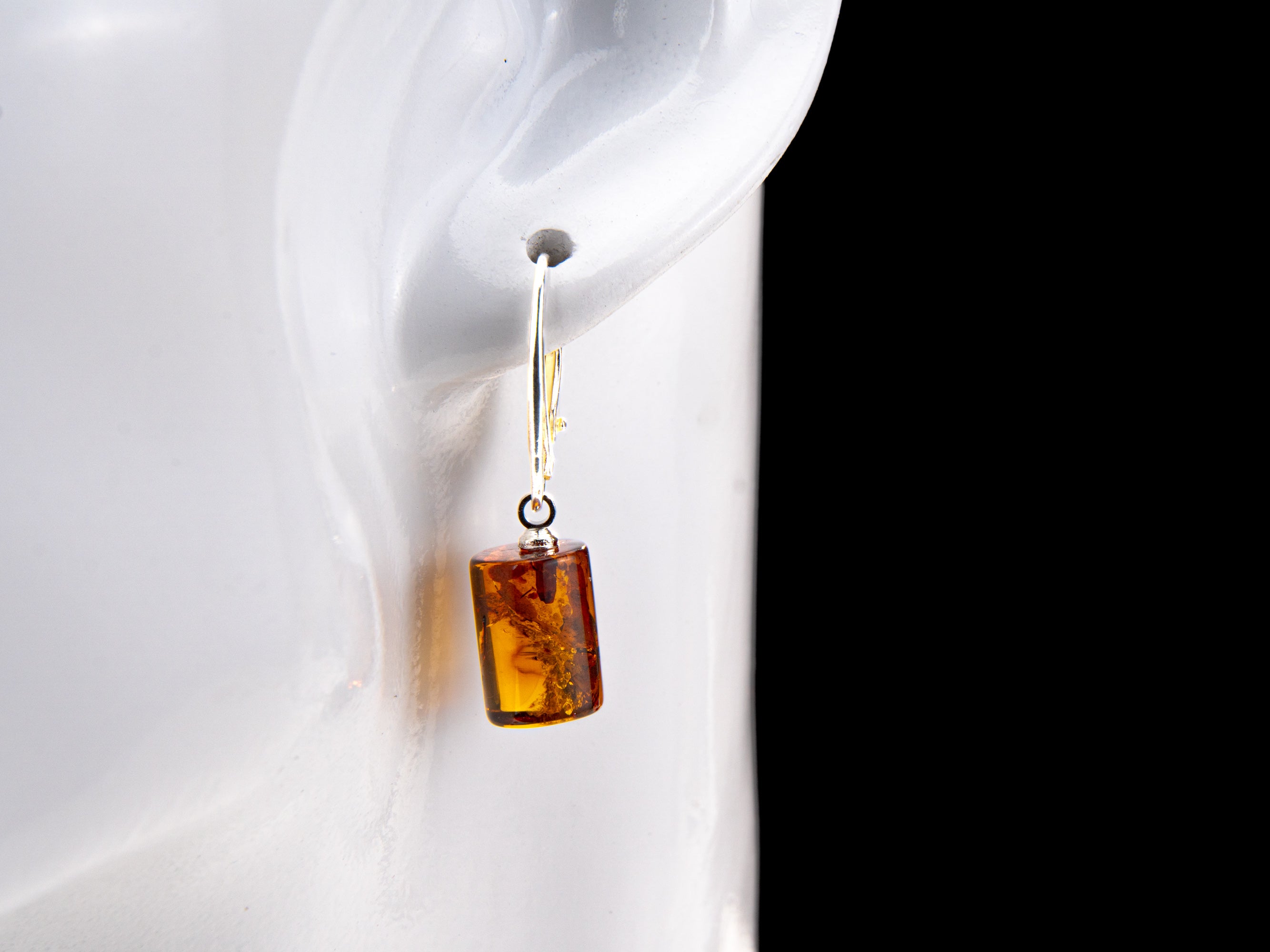 Drop Amber Earrings
