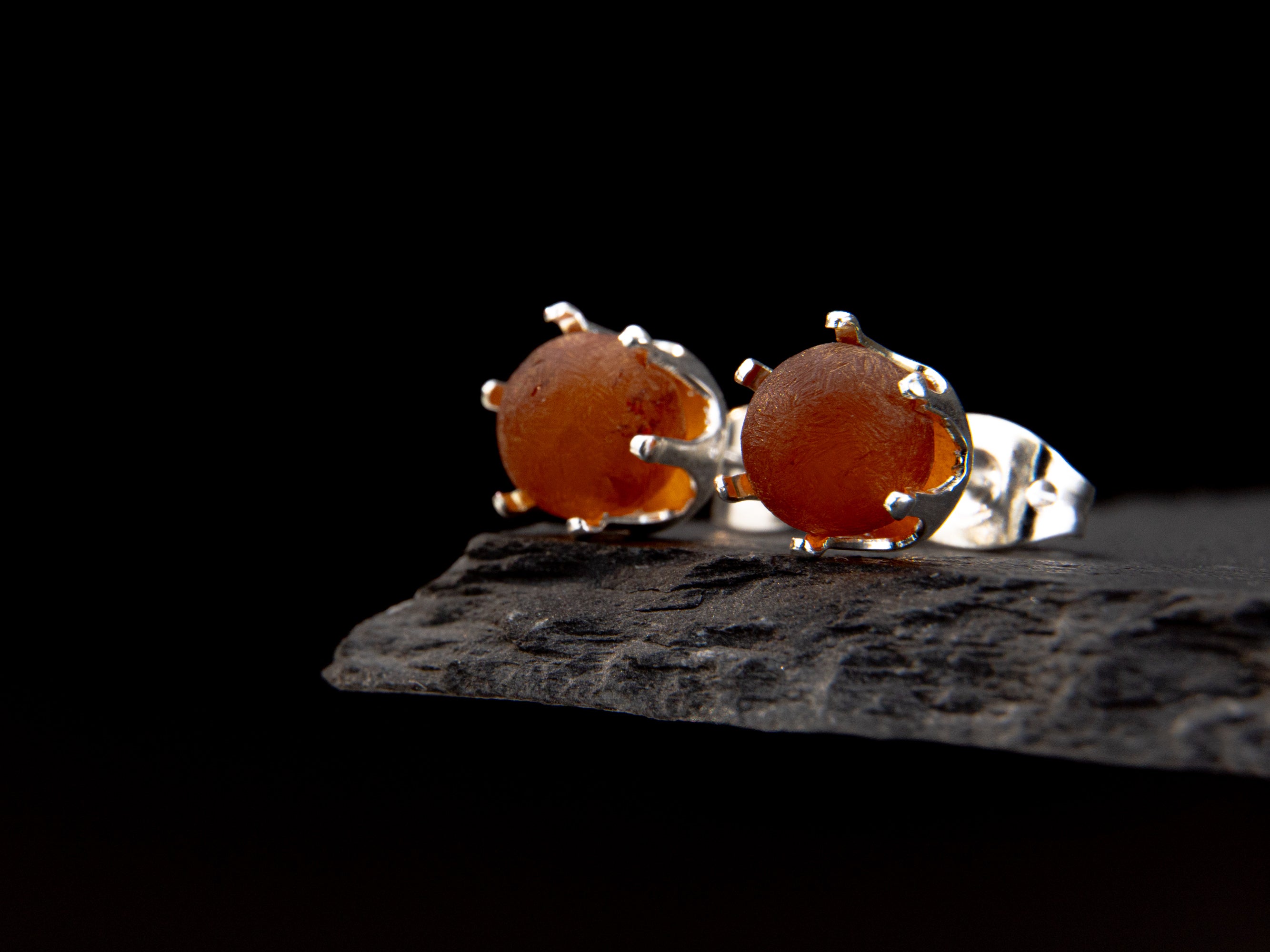 Cognac Stud Earrings