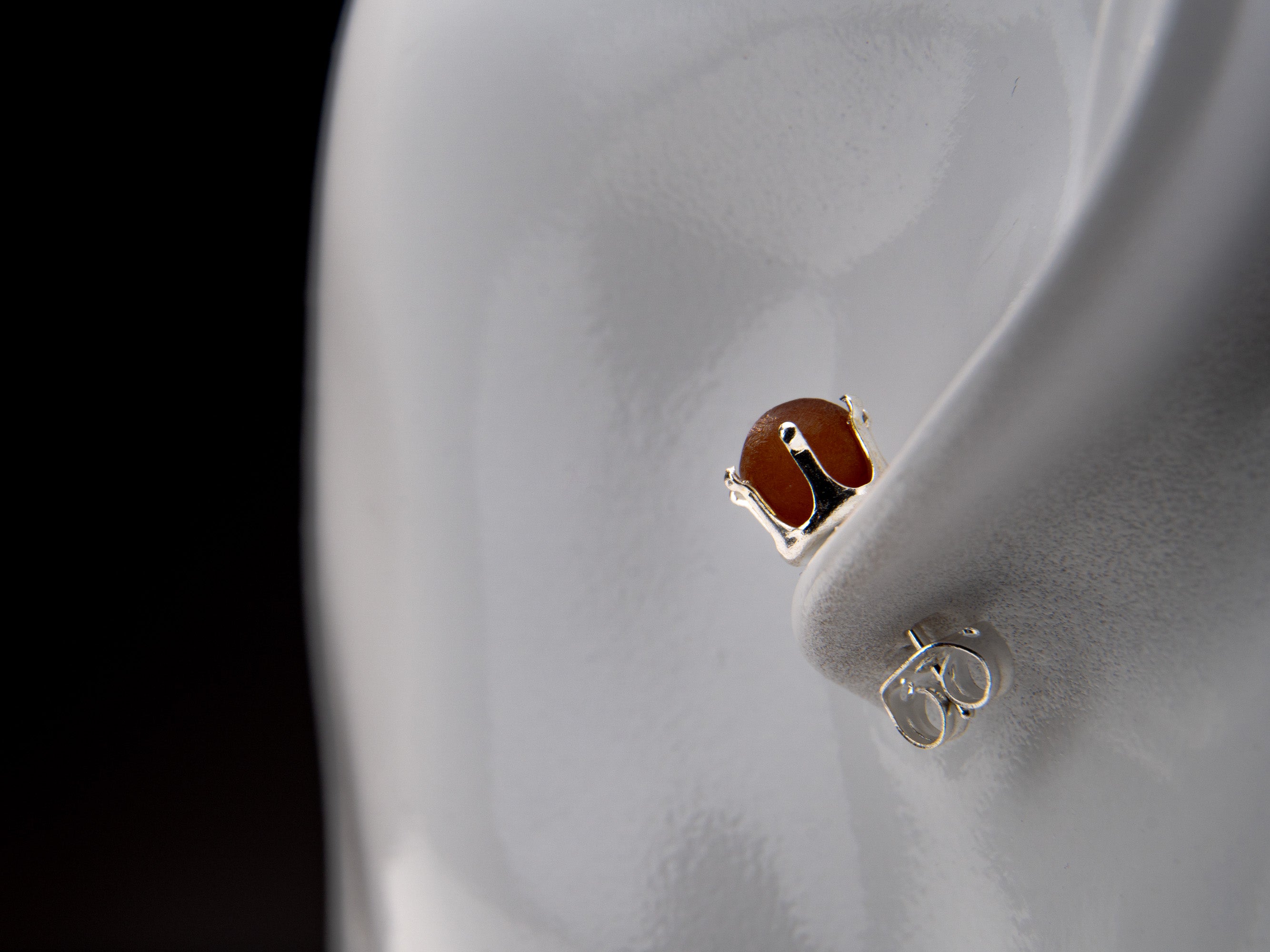 Cognac Stud Earrings