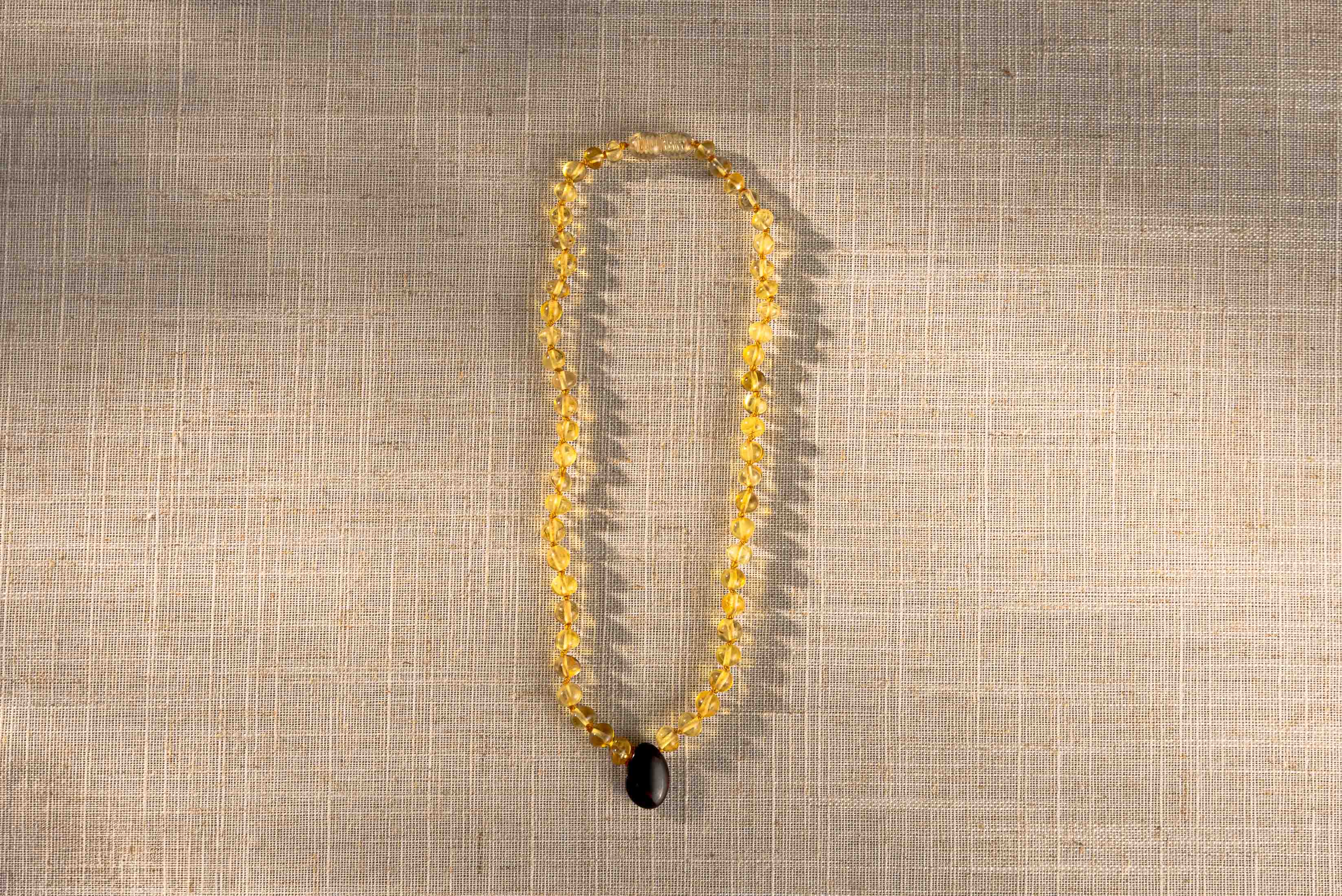 Kids Amber Necklace β Honey and Cherry Color Beads
