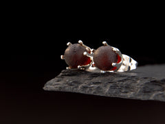 Dark Cherry Stud Earrings