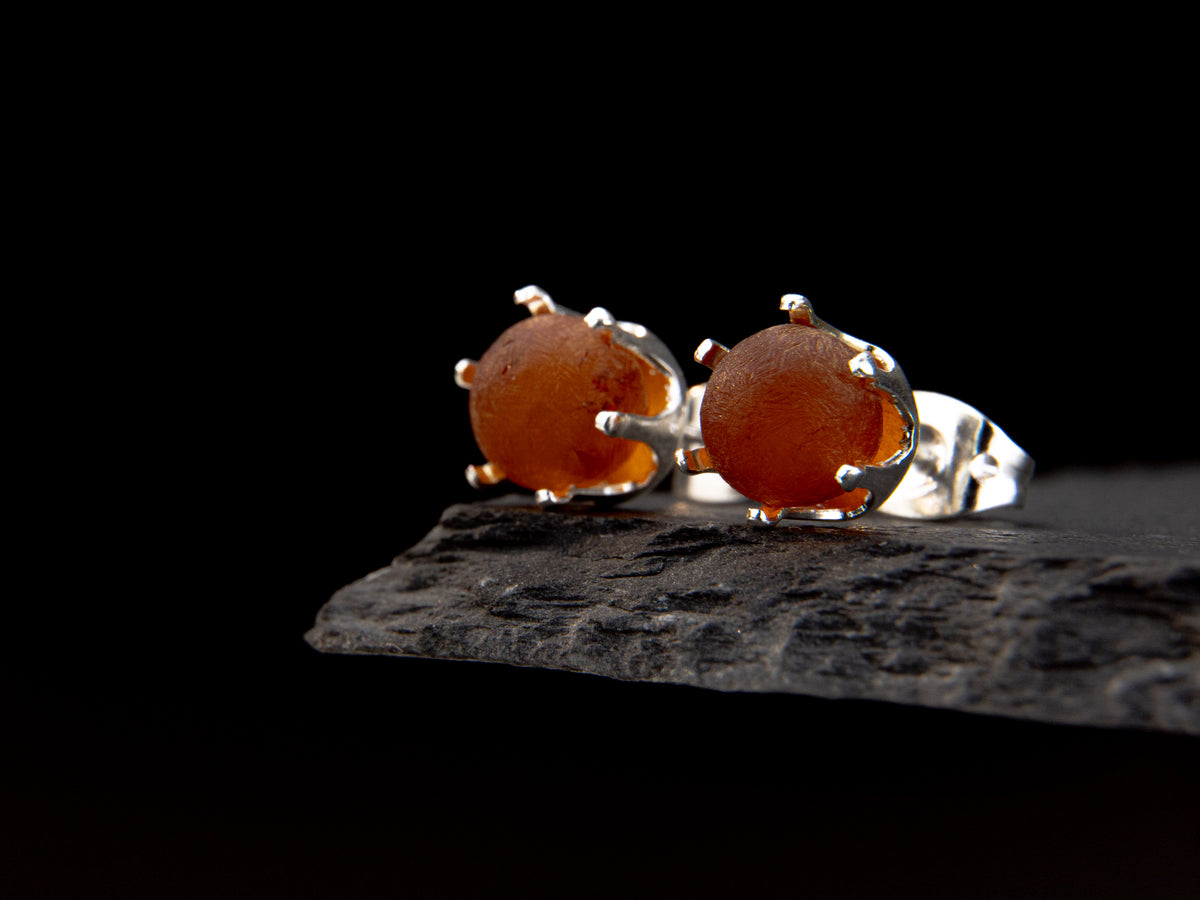 Cognac Stud Earrings