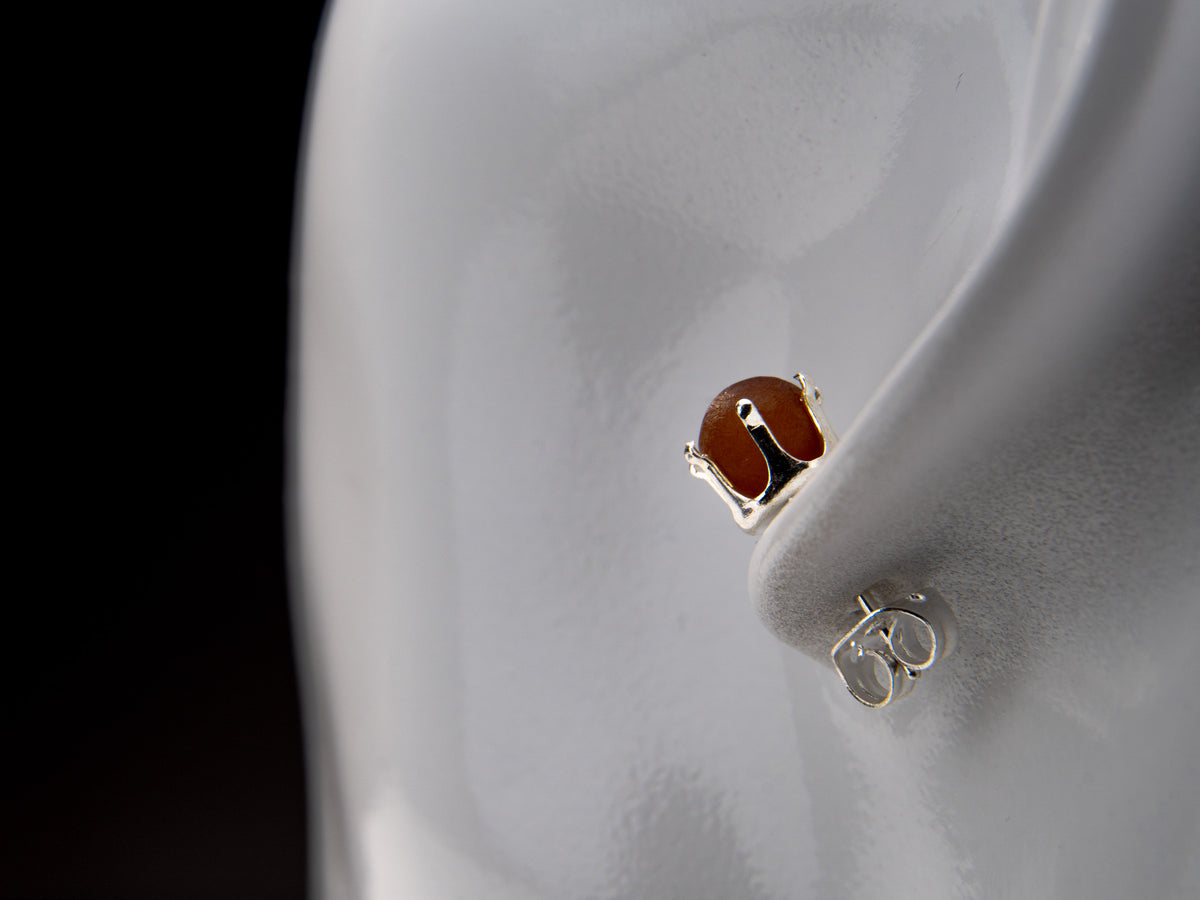 Cognac Stud Earrings