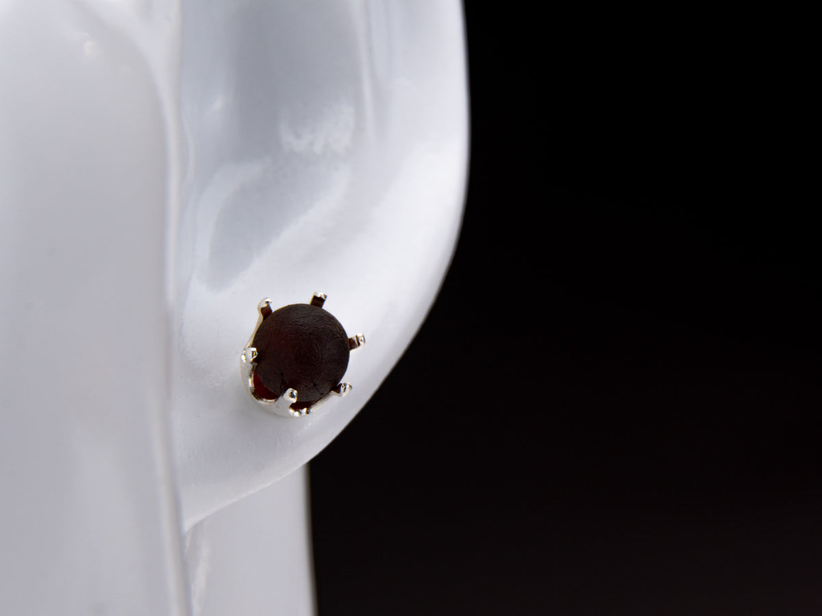 Dark Cherry Stud Earrings