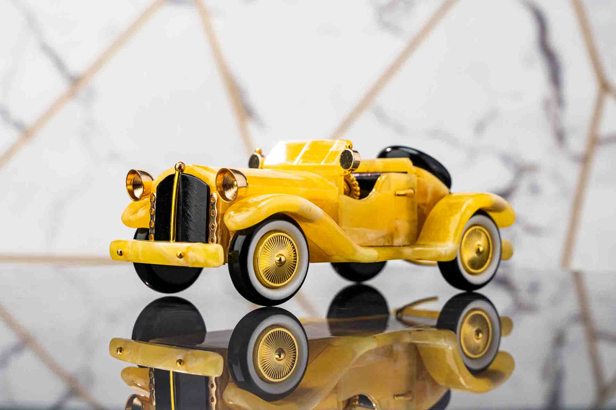 Amber Car Figurine – Handmade Sculpture
