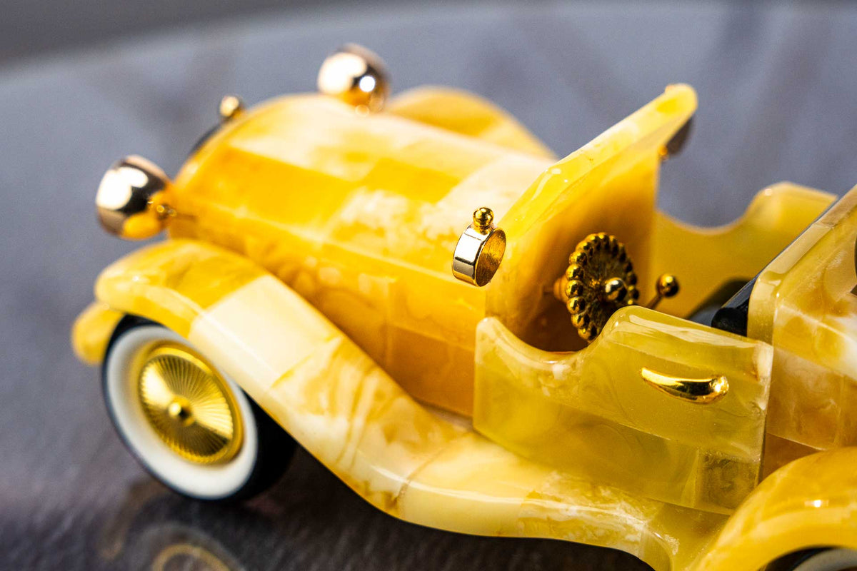 Amber Car Figurine – Handmade Sculpture