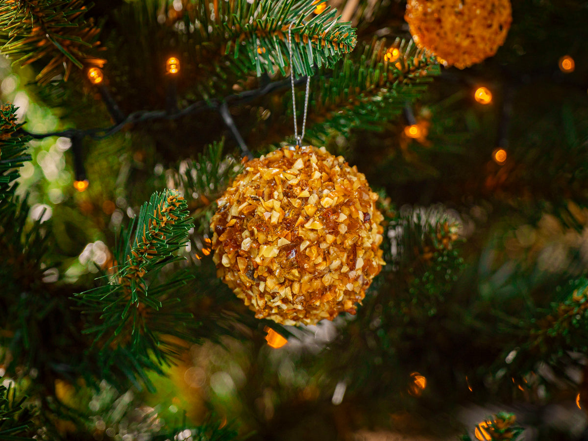 Baltic Amber Christmas Ornament – Grainy Texture