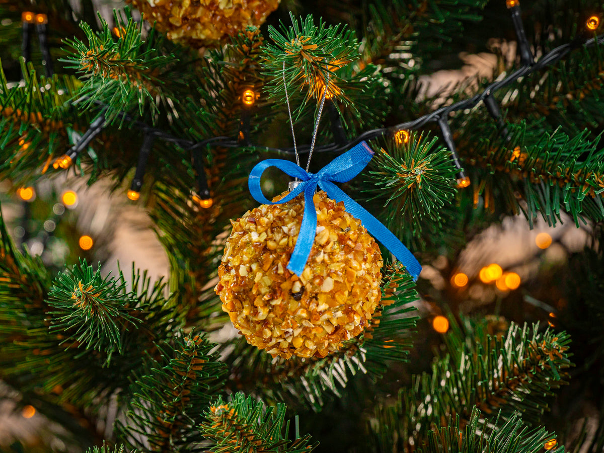 Baltic Amber Christmas Ornament – Grainy Texture