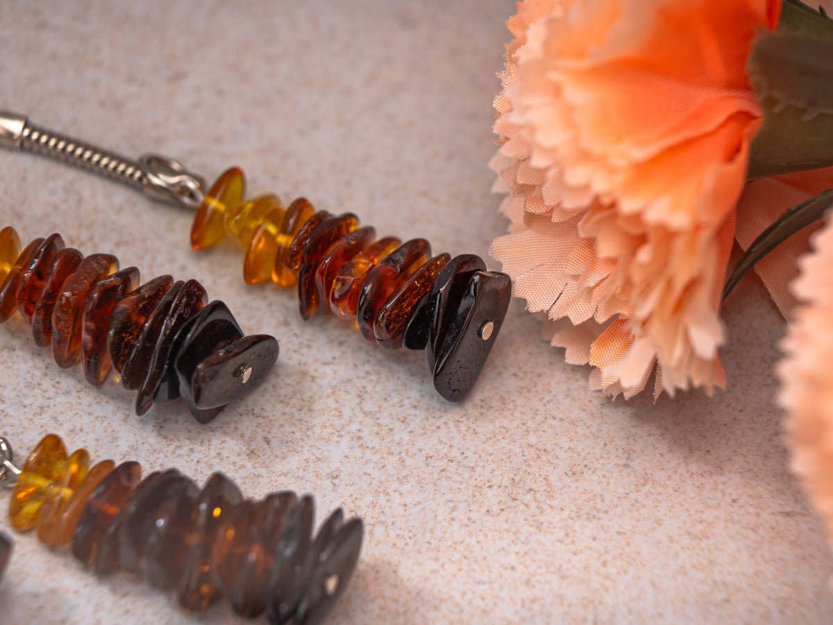 Rainbow-Shaped Amber Keychain