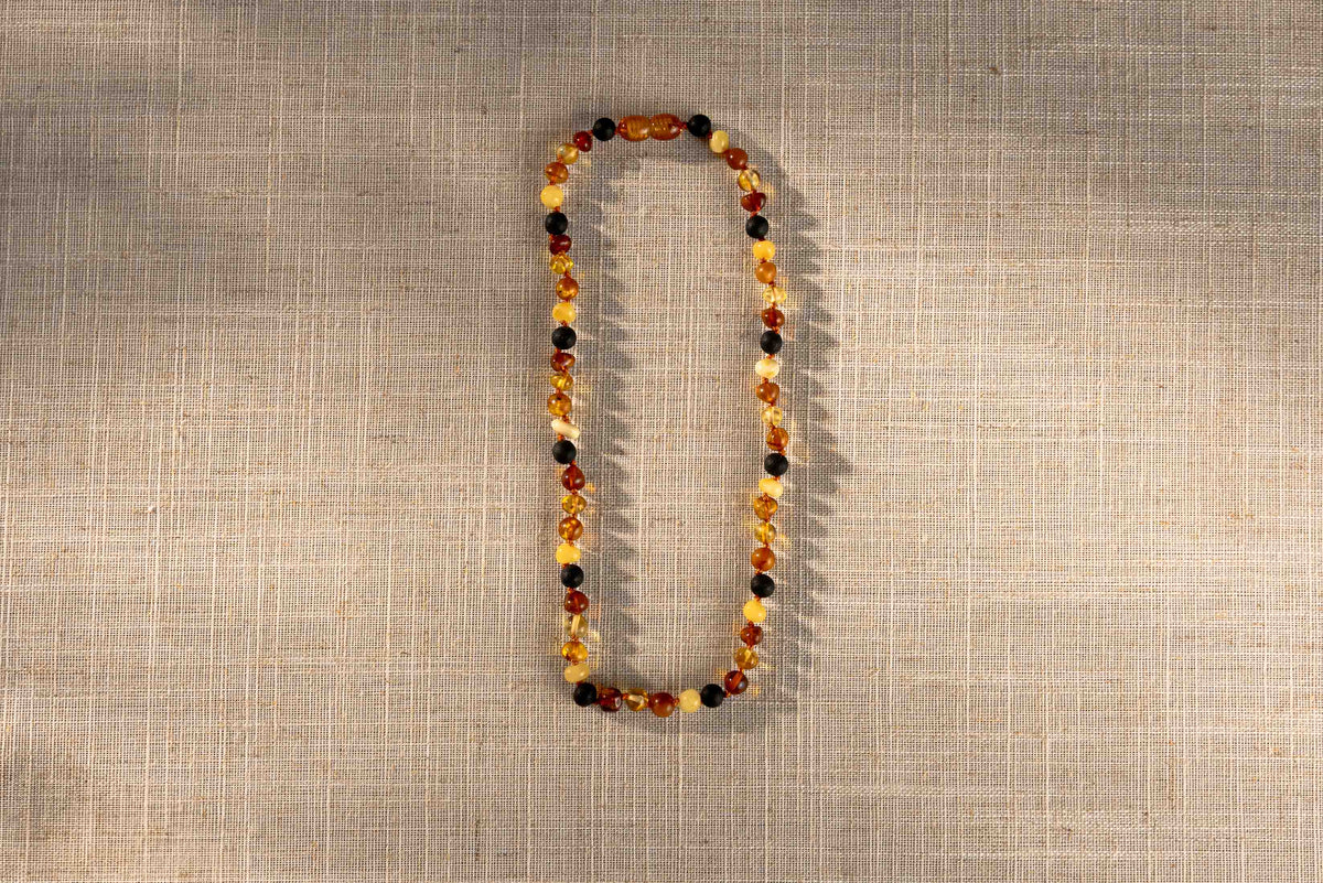 Children's Baltic Amber Necklace – Mixed-Colour Beads