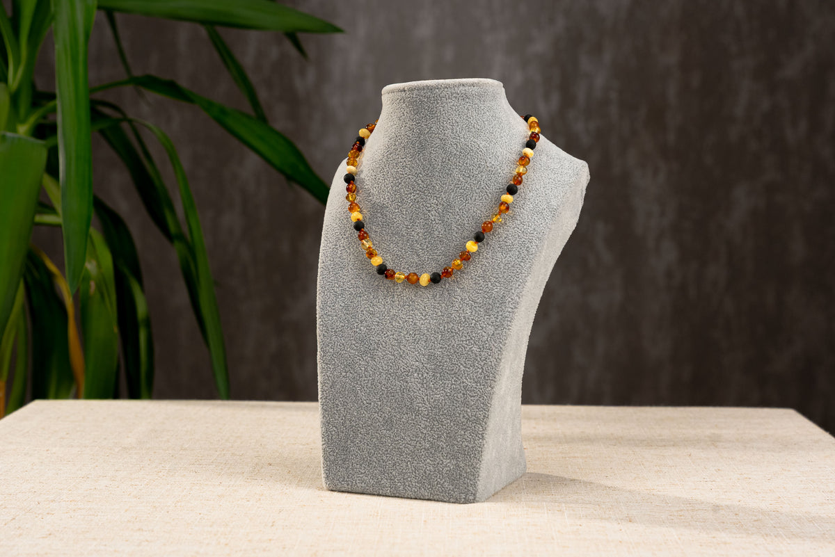 Children's Baltic Amber Necklace – Mixed-Colour Beads